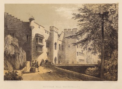 Brougham Hall, Westmoreland (akvatint) av Frederick William Hulme