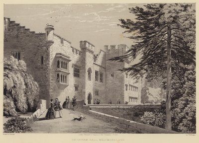 Brougham Hall, Westmoreland (gravering) av Frederick William Hulme