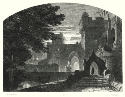 Lord Byrons barn Harold, Canto I, strofe 7 (gravering) av Frederick William Hulme