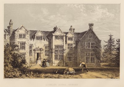 Loseley House, Surrey (akvatint) av Frederick William Hulme