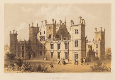 Sherborne Lodge, Dorset (akvatint) av Frederick William Hulme