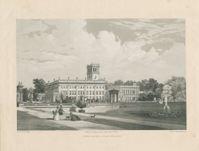 Trentham Hall: lithotint gravering, nd [c 1846] (trykk) av Frederick William Hulme