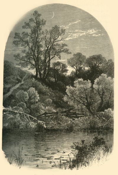 'Banks of the Housatonic, ved Pittsfield', 1874. av Frederick William Quartley