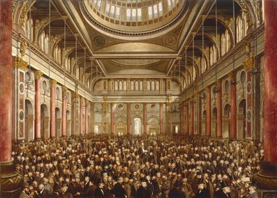 Interiøret i Manchester Exchange av Frederick and Saunders H.L. (19th Century) Sargent