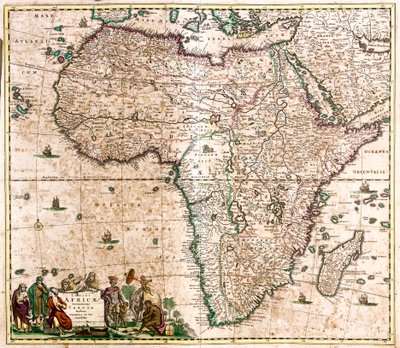 Kart over Afrika (radering av Frederick de Wit