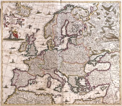 Kart over Europa (etsing av Frederick de Wit