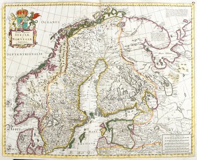 Kart over Sverige og Norge (radering av Frederick de Wit