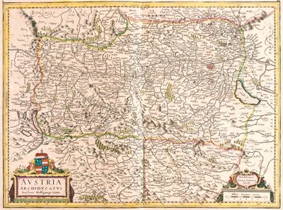 Kart over erkehertugen i Østerrike (etsing av Frederick de Wit