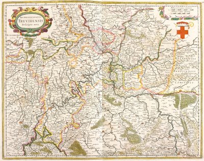 Kart over Archeveche of Treves (Tyskland) (radering av Frederick de Wit