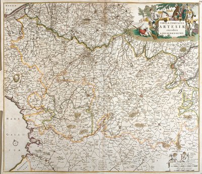 Kart over greven av Artois (Frankrike) (radering av Frederick de Wit