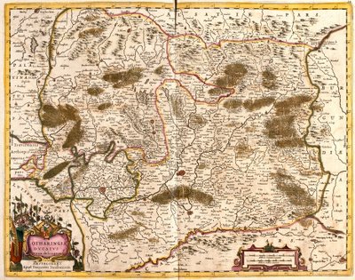 Kart over hertugen av Lorraine (Frankrike) (radering av Frederick de Wit
