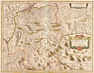 Kart over hertugdømmet Savoie (Frankrike) (radering av Frederick de Wit