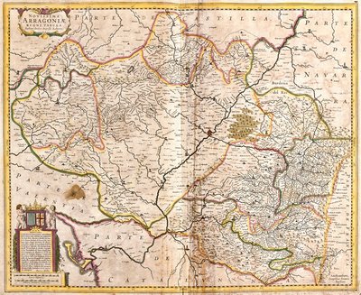 Kart over kongeriket Aragon (Spania) (radering av Frederick de Wit