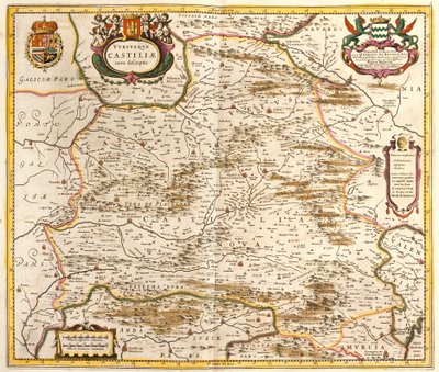 Kart over kongeriket Castilla (Spania) (radering av Frederick de Wit