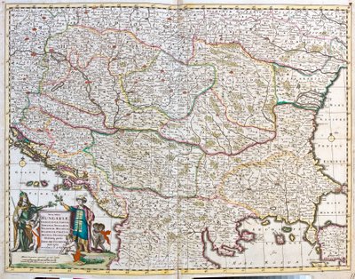 Kart over kongeriket Ungarn (radering av Frederick de Wit