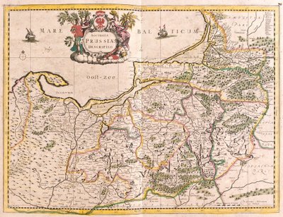 Kart over kongeriket Preussen (Tyskland) (radering av Frederick de Wit