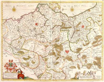 Kart over markgrevskapet i Brandenburg (Tyskland) (radering av Frederick de Wit