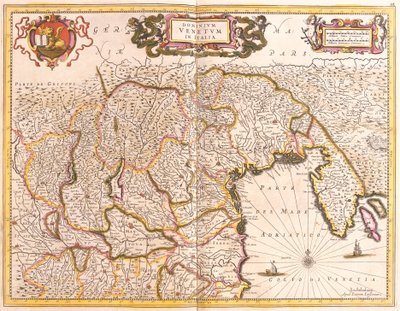 Kart over de venetianske territoriene i Italia (etsing av Frederick de Wit
