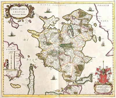 Kart over øya Zelande (Nederland) (etsing av Frederick de Wit