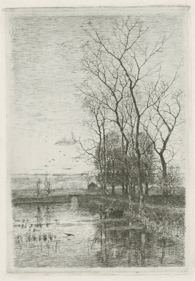 Den lille broen av Fredericus Jacobus van Rossum du Chattel (signed by artist)