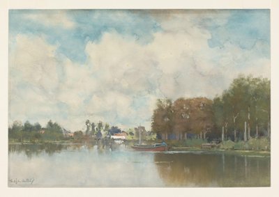 Nederlandsk kanal av Fredericus Jacobus van Rossum du Chattel (signed by artist)