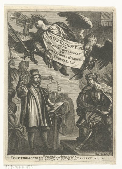 Disputaser av Reinhard Bachow von Echt og Hieronymus Treutler av Frederik Bouttats (I)