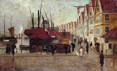 Kaien i Bergen av Frederik Collett