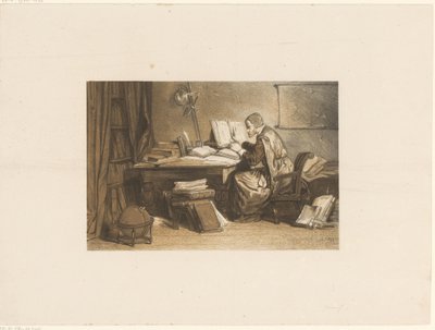 Forsker i studiet sitt av Frederik Hendrik Weissenbruch