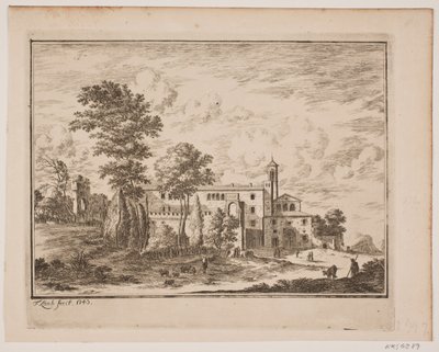 En klosterbygning midt i en italiensk landsby av Frederik Laub