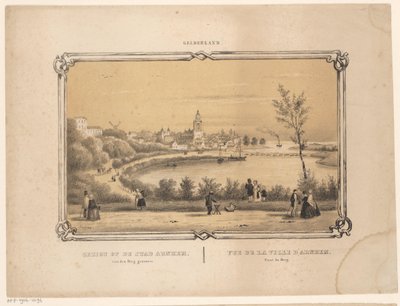 Utsikt over Arnhem Utsikt over byen Arnhem tatt fra den Berg (tittel på objekt) Gelderland (serietittel på objekt) av Frederik Lodewijk Huygens