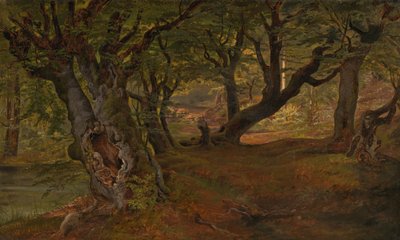 Utsikt over Bregentvedskogen, Sjaelland av Frederik Sødring
