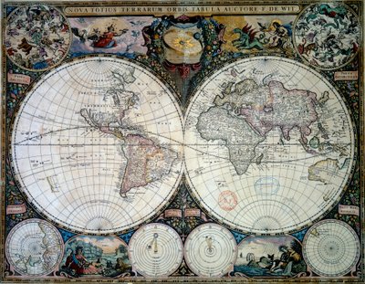Planisphere av Frederic de Witt (1600-tallet) (ec.holl.) 1660 Paris, BN av Frederik de (after) Wit