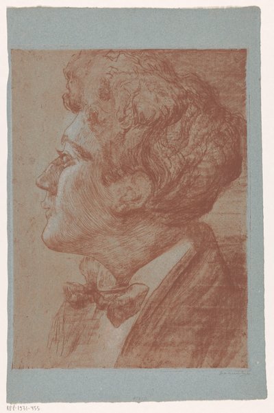 Portrett av en ukjent mann av Frederika Henriëtte Broeksmit (signed by artist)
