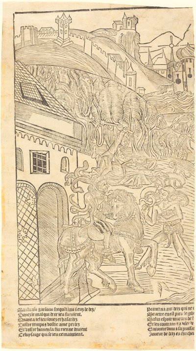 En advarsel mot å spille terninger av French 15th Century