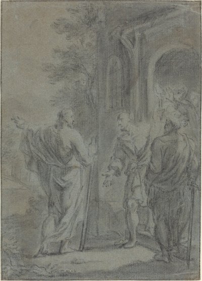 Figurer (Kristus kaller en av apostlene?) av French 17th Century