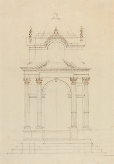Design for en Baldaquin av French 18th Century