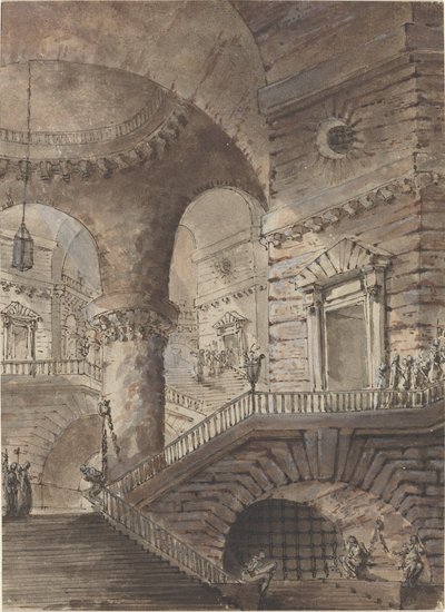 romersk fengsel av French 18th Century Follower of Giovanni Battista Piranesi