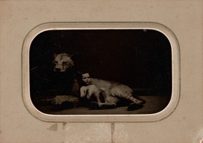 Portrett av et barn av French 19th Century
