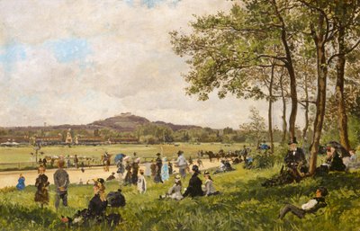 Race Course på Longchamps av French 19th Century