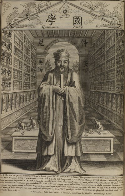 Portrett av den kinesiske tenkeren og sosialfilosofen Confucius 551 fvt 479 fvt av French Master