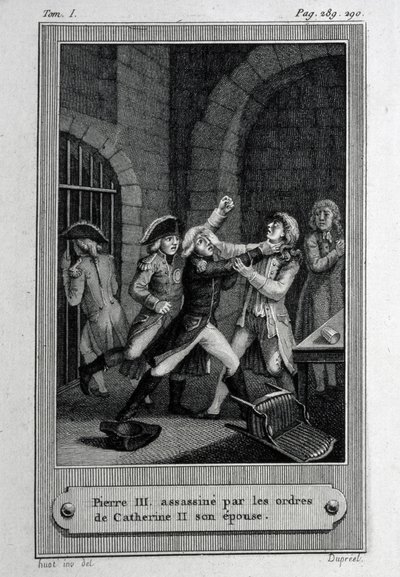 Attentatet på keiseren av Russland Peter III Fyodorovich 17. juli 1762 av French Master