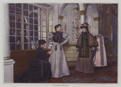 En beslag hos Felix dressmakers, Paris (fargebilde) av French Photographer