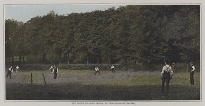 Et slag tennis på Lycee Michelet, Vanves, Paris (fargebilde) av French Photographer