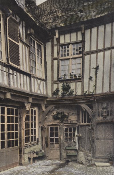 Abbeville, hus kjent som Francois Premier (indre gårdsplass) av French Photographer