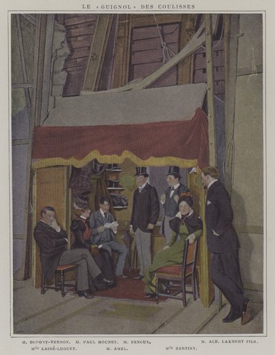 Skuespillere i vingene på Comedie-Francaise (fargebilde) av French Photographer