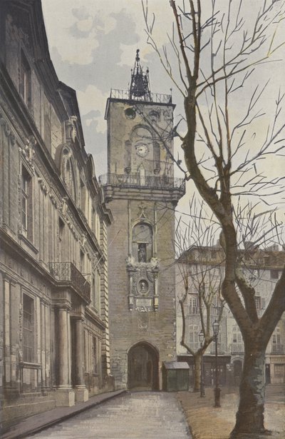 Aix, rådhuset og klokketårnet av French Photographer