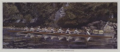 En åtte på Saint James Rowing Club, Frankrike (fargebilde) av French Photographer