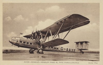 Avion Hengist Hendley Side 42, Type Paris-Londres av French Photographer