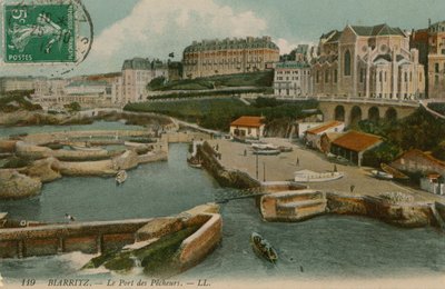 Biarritz, Fiskernes havn. Postkort sendt 25. oktober 1913. av French Photographer
