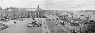 Bordeaux - The Bourse and the Port (s/hvitt bilde) av French Photographer